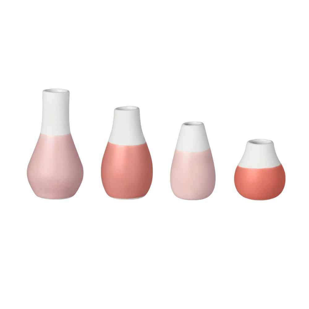 Set de 4 mini vases - Rose