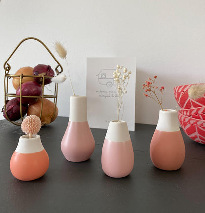 Set de 4 mini vases - Rose