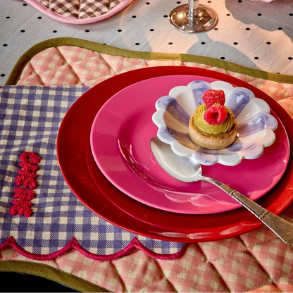 set de table vert mousse rice