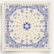 Foulard en soie - Antique White Blue
