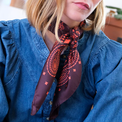 Foulard en soie - Fudge Paprika