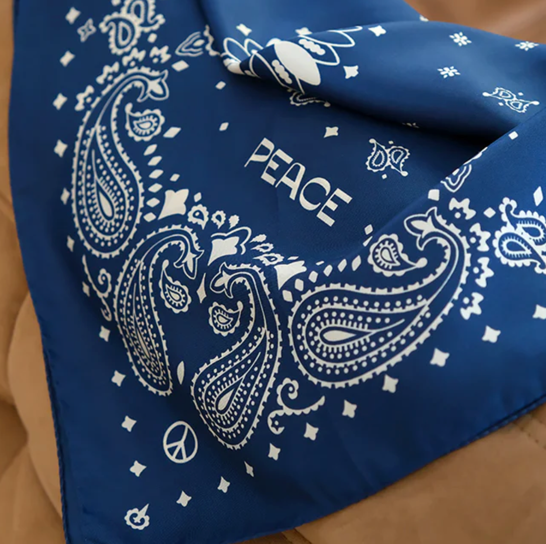 Foulard en soie - Antique Navy White