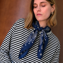 Foulard en soie - Antique Navy White