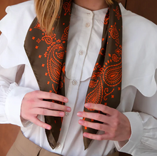 Foulard en soie - Olive Paprika