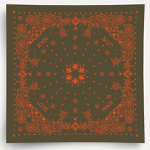 Foulard en soie - Olive Paprika