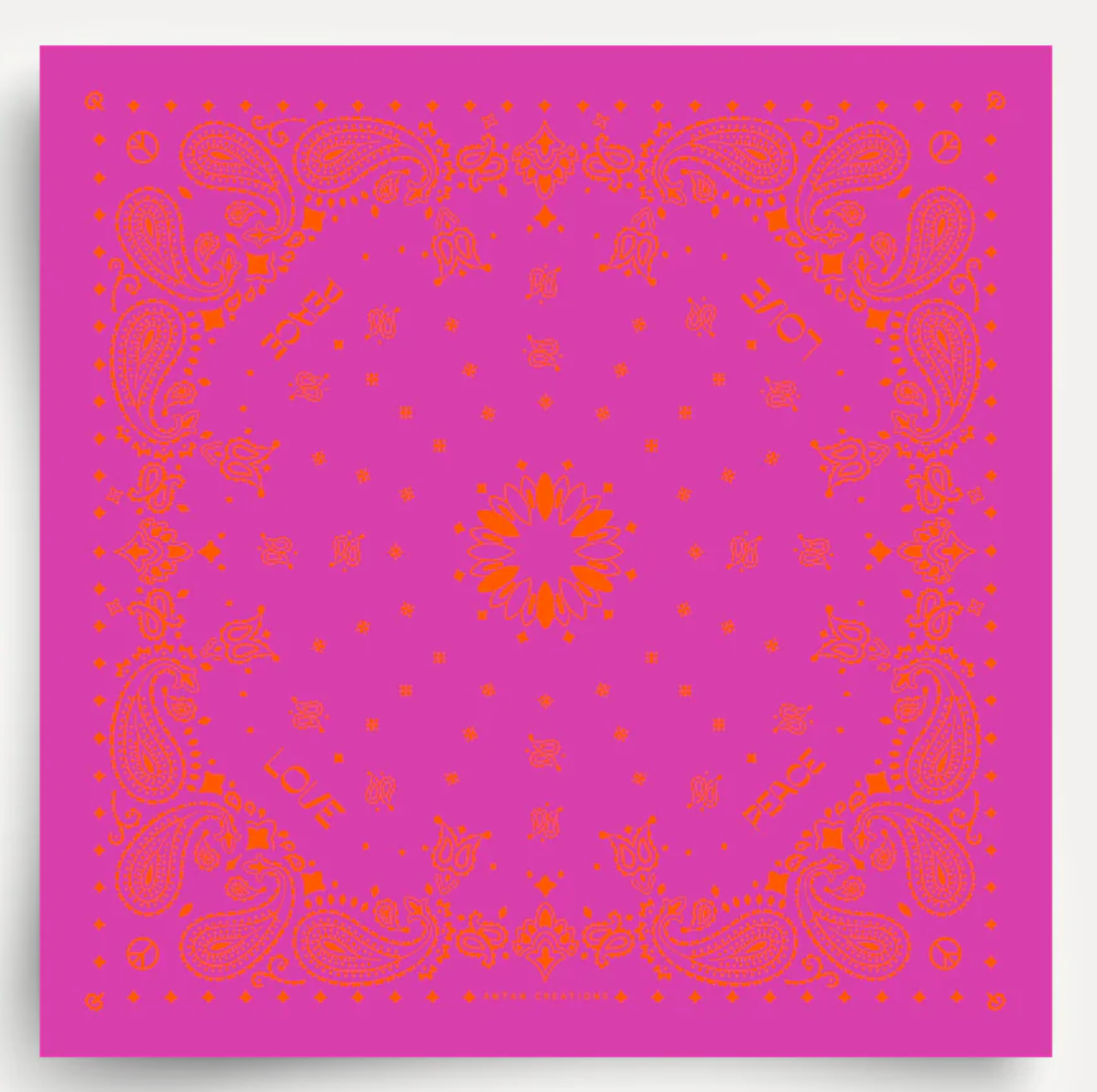 Foulard en soie - Pink Paprika
