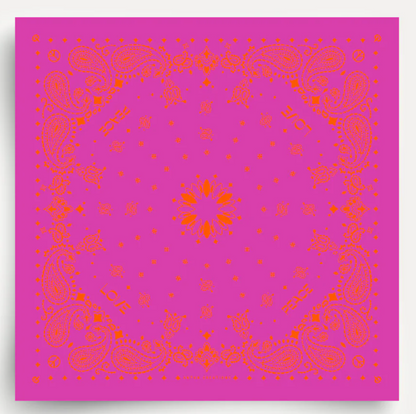 Foulard en soie - Pink Paprika