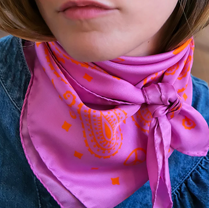 Foulard en soie - Pink Paprika