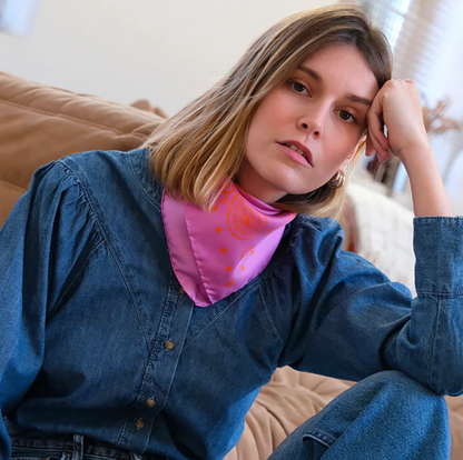 Foulard en soie - Pink Paprika