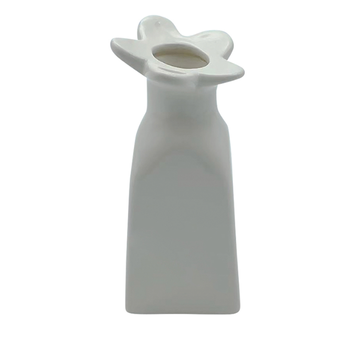 Vase soliflore fleur - Blanc GM