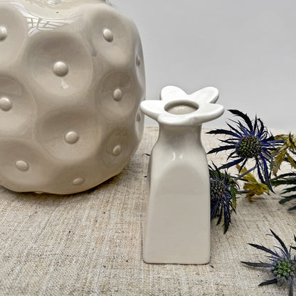 Vase soliflore fleur - Blanc