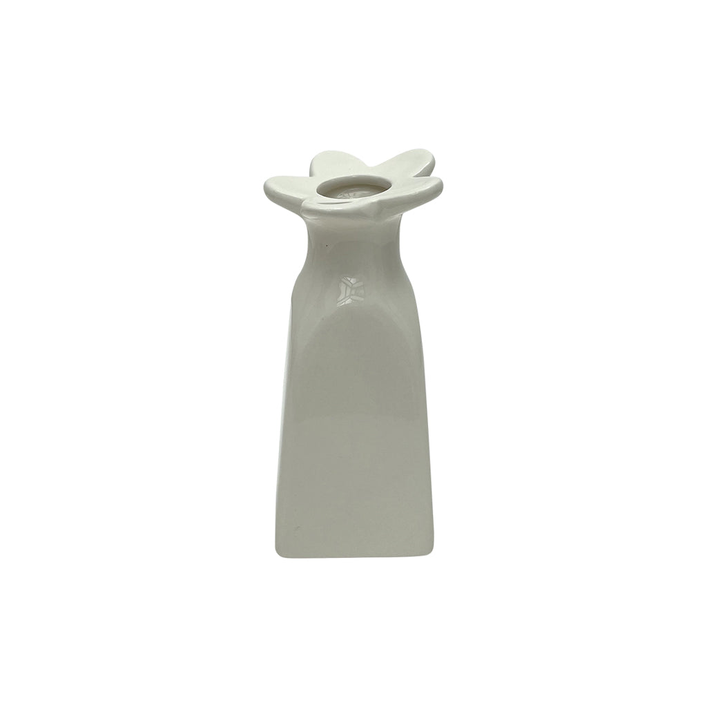 Vase soliflore fleur - Blanc