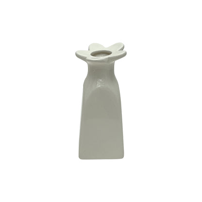 Vase soliflore fleur - Blanc
