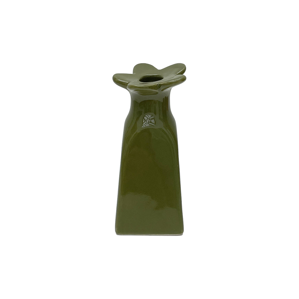 Vase soliflore fleur - Kaki