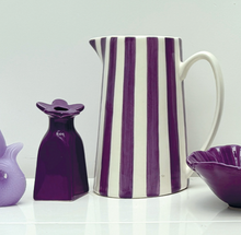 Pichet rayé violet et blanc - GM