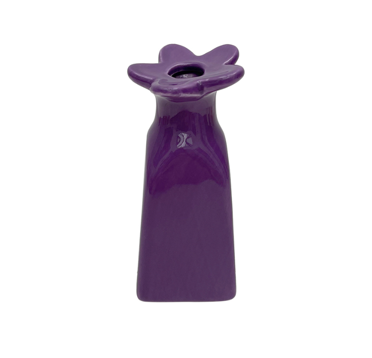 Vase soliflore fleur - Violet PM
