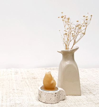 Vase soliflore fleur - Sable PM