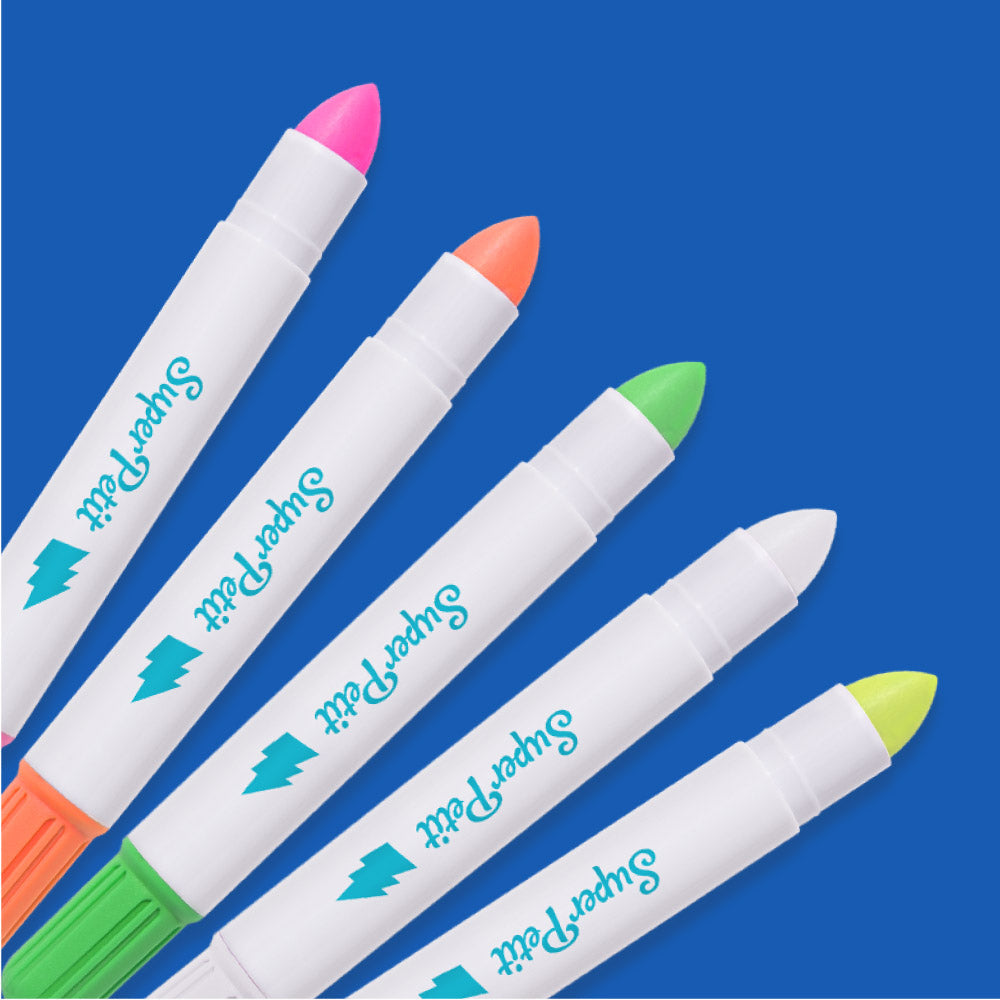 5 crayons de cire néon pour vitres et miroirs – SuperPetit