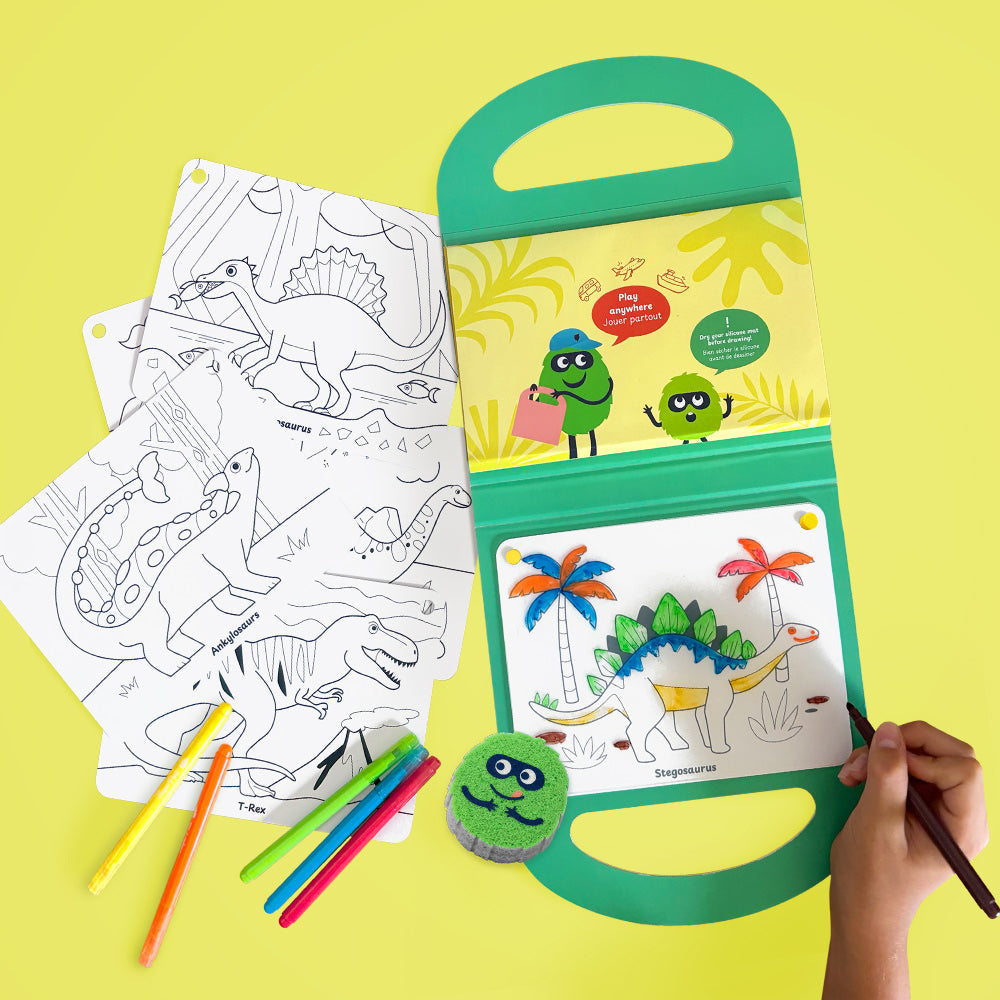 Drawing kit – mallette créative Dinos – SuperPetit