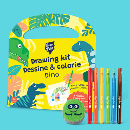 Drawing kit – mallette créative Dinos – SuperPetit
