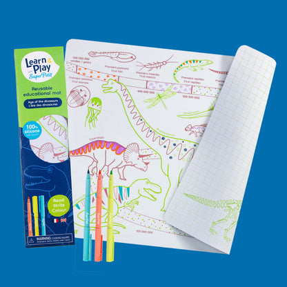 Coloriage éducatif en silicone – L’ère des dinosaures – SuperPetit