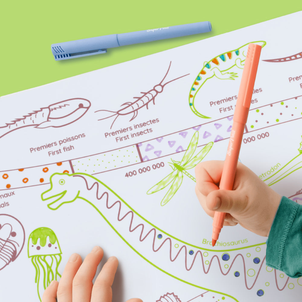 Coloriage éducatif en silicone – L’ère des dinosaures – SuperPetit