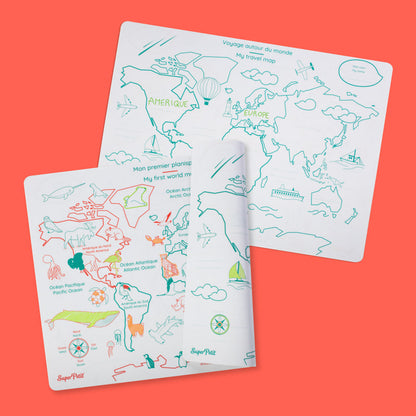 Coloriage éducatif en silicone – Mon premier planisphère – SuperPetit