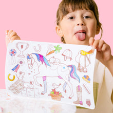Mini coloriage réutilisable en silicone – Poney club – SuperPetit