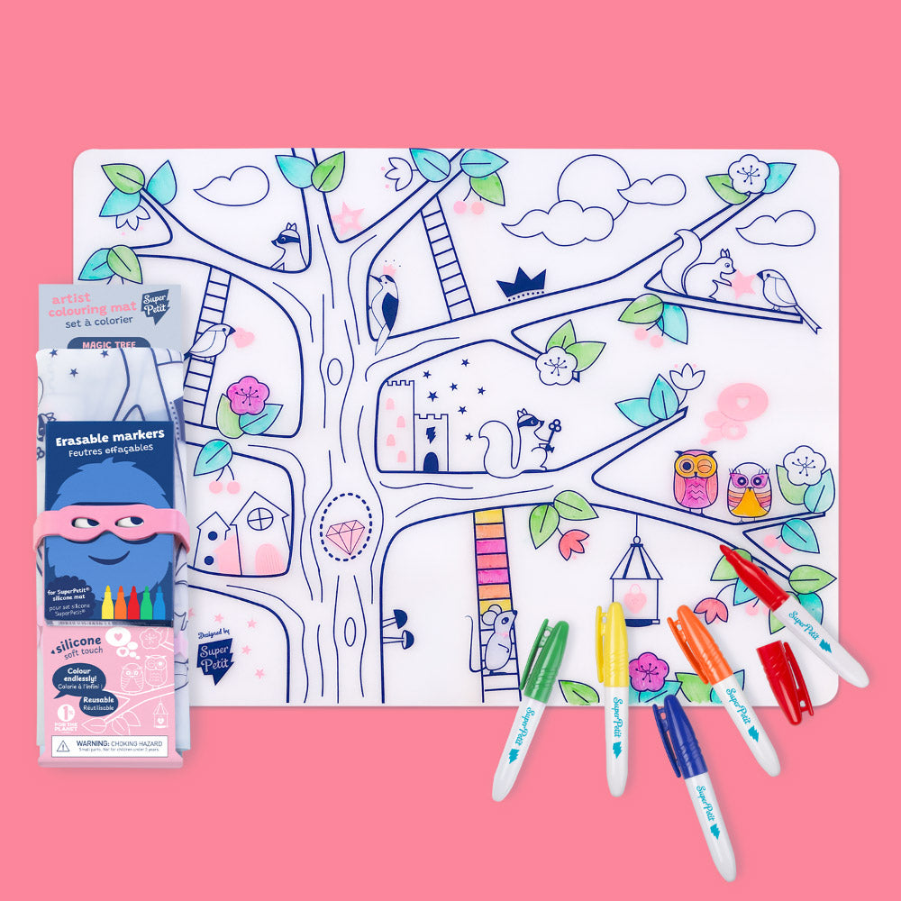 Set de table à colorier en silicone – Arbre magique – SuperPetit