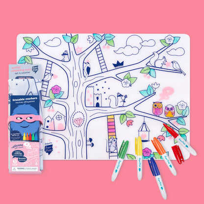 Set de table à colorier en silicone – Arbre magique – SuperPetit