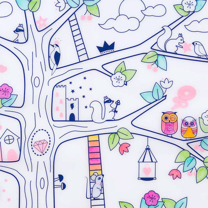 Set de table à colorier en silicone – Arbre magique – SuperPetit
