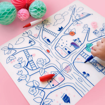 Set de table à colorier en silicone – Arbre magique – SuperPetit