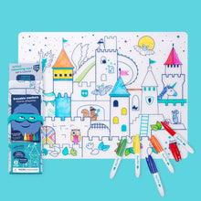 Set de table à colorier en silicone – Château fort – SuperPetit