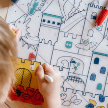 Set de table à colorier en silicone – Château fort – SuperPetit