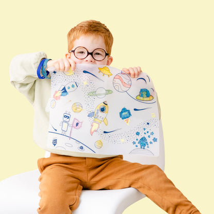 Set de table à colorier en silicone – Dans l’espace – SuperPetit