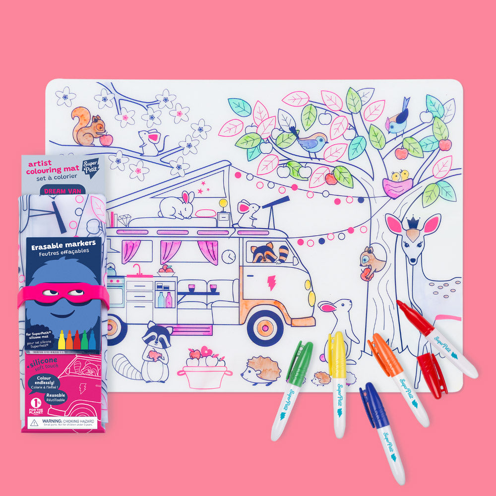 Set de table à colorier en silicone – Dream Van – SuperPetit