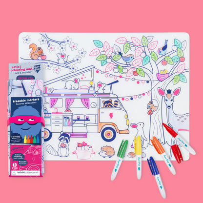 Set de table à colorier en silicone – Dream Van – SuperPetit