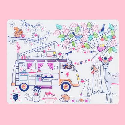 Set de table à colorier en silicone – Dream Van – SuperPetit