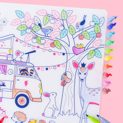 Set de table à colorier en silicone – Dream Van – SuperPetit