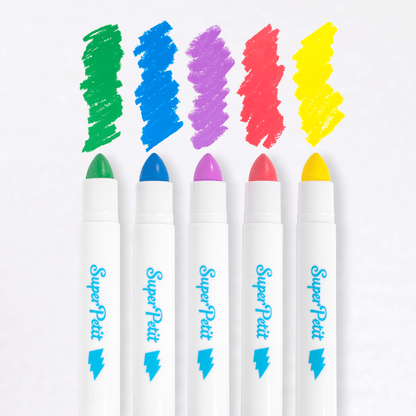 5 crayons de cire lavables pour vitres et miroirs – SuperPetit