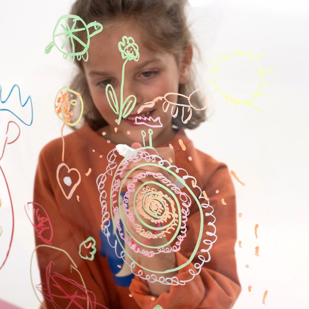 5 crayons de cire néon pour vitres et miroirs – SuperPetit
