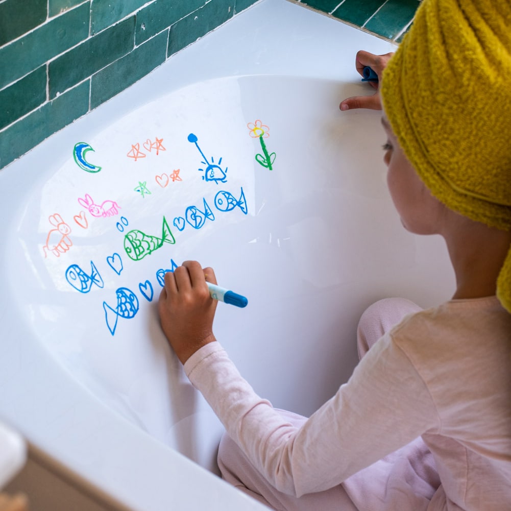 5 crayons de cire néon pour vitres et miroirs – SuperPetit