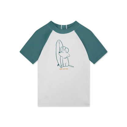 t shirt de bain surfeur 110 116 cm swim essentials