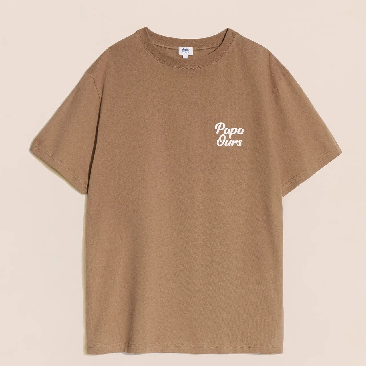 t shirt emoi emoji papa ours café