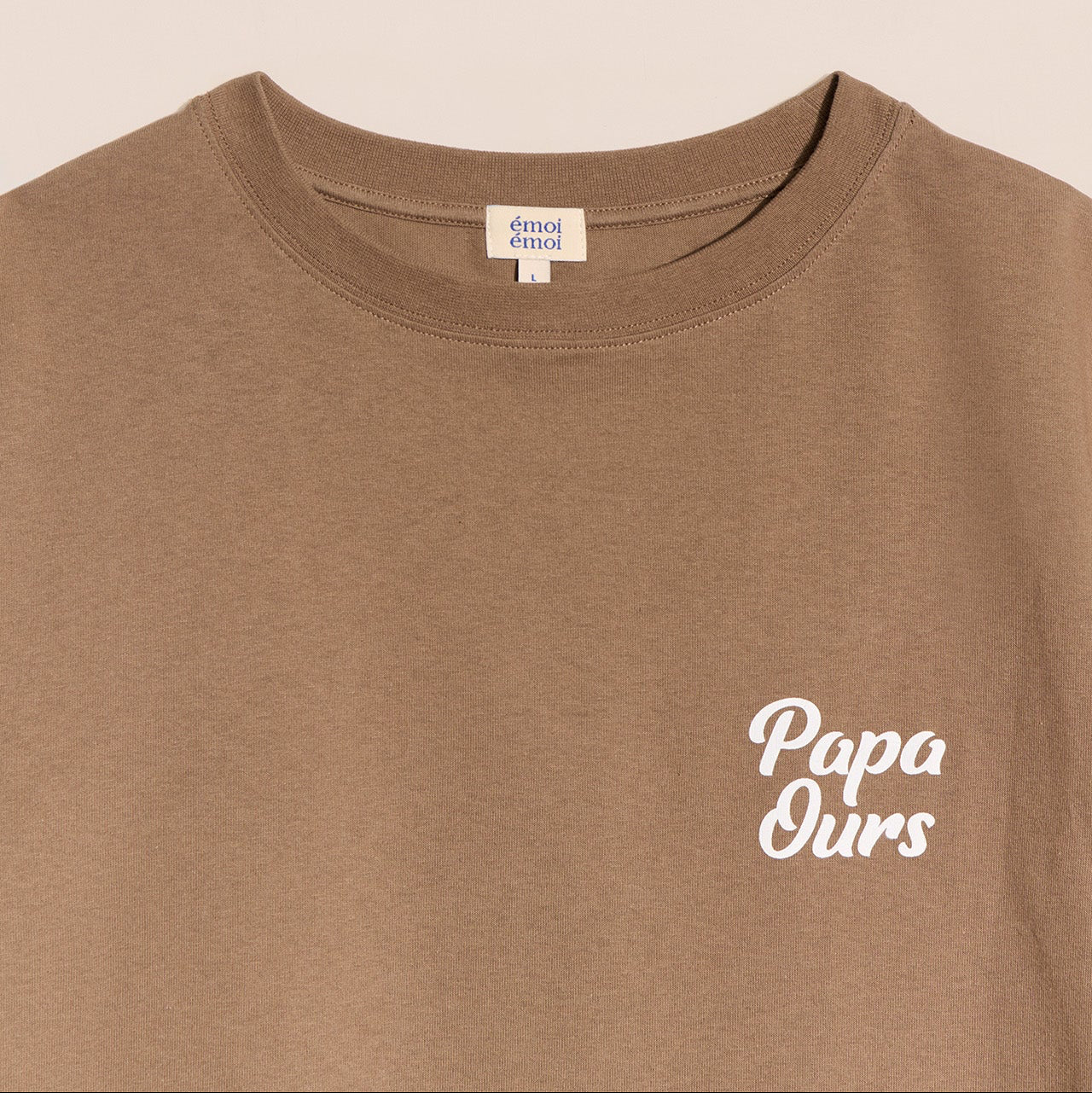t shirt emoi emoji papa ours café