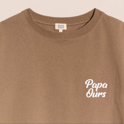 t shirt emoi emoji papa ours café