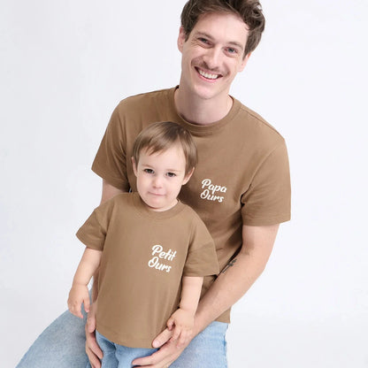 t shirt emoi emoji papa ours café
