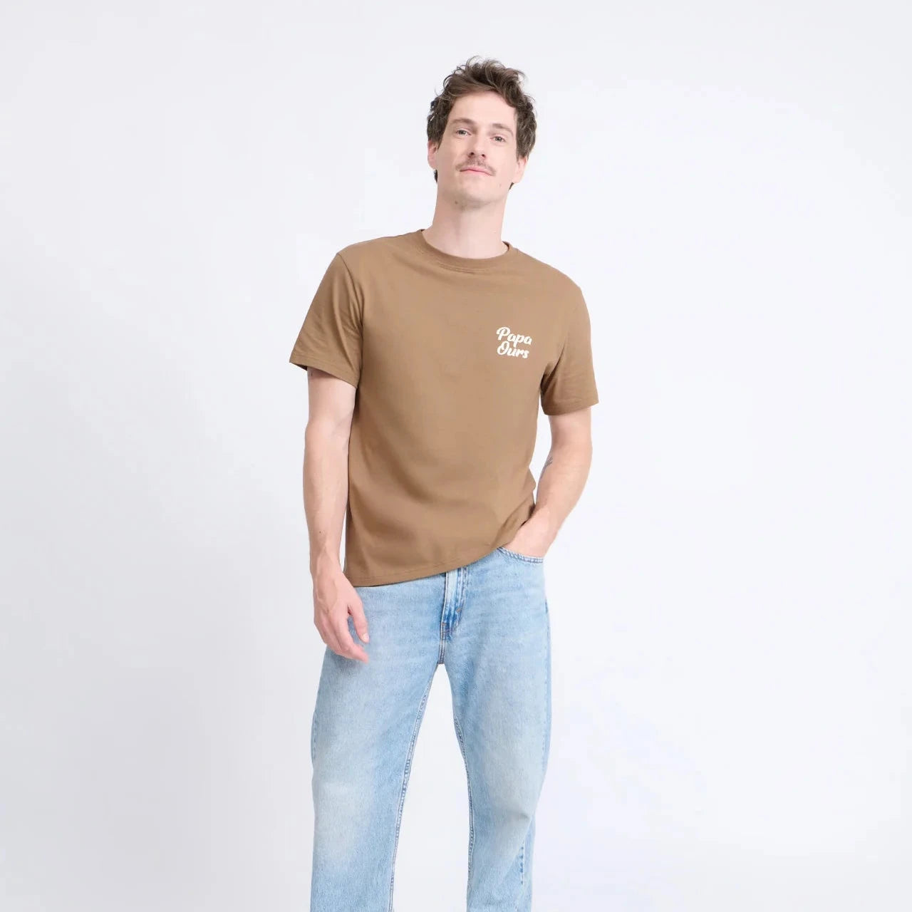 t shirt emoi emoji papa ours café
