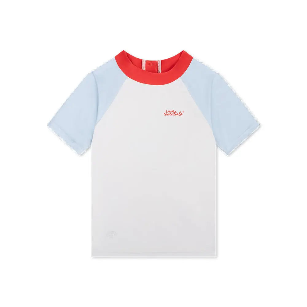 t shirt rouge et bleu 98 104 cm swim essentials 