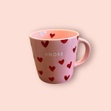 Tasse Rose et rouge coeurs MM - Amore